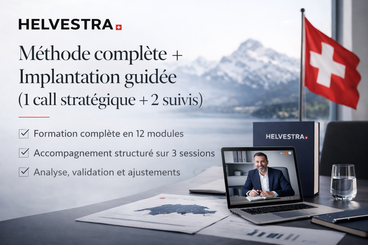 4. Helvestra — Méthode complète + Implantation guidée (1 call stratégique + 2 suivis)